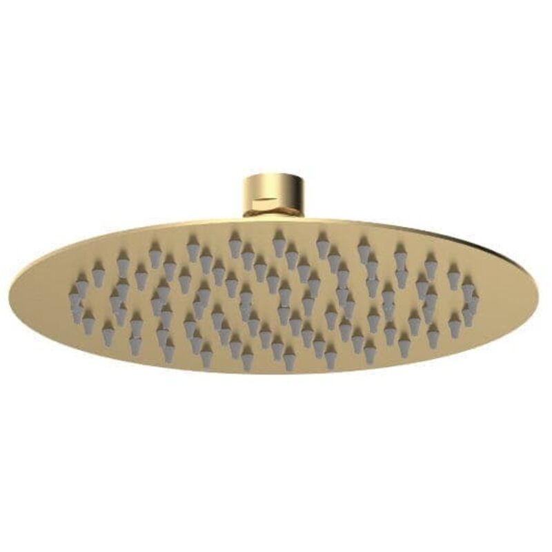 Nuie - Arvan Round Fixed Shower Head 200mm x 200mm - Brushed Brass