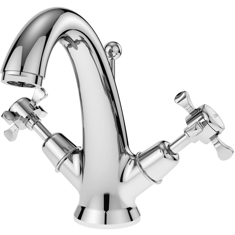 Selby Xhead Mono Basin Mixer Tap with Pop Up Waste - Chrome - Nuie
