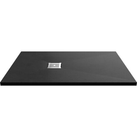 Nuie Slimline Black Slate Effect Rectangular Shower Tray 1200mm x 900mm