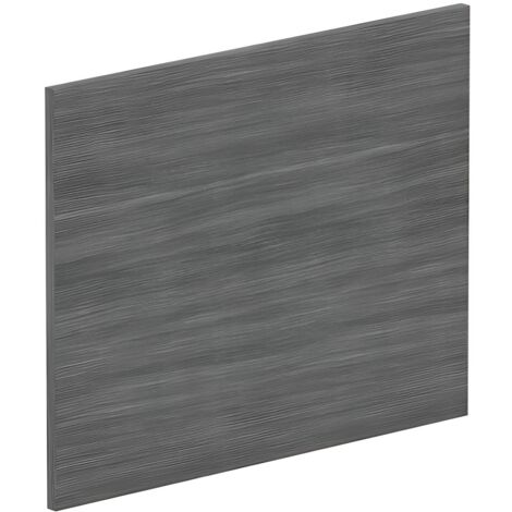 Nuie Square Shower Bath End Panel 520mm H x 680mm W - Anthracite Woodgrain