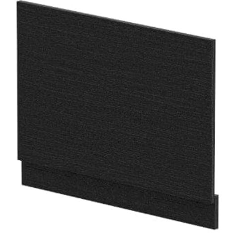 Nuie Straight Bath End Panel and Plinth 560mm H x 730mm W - Charcoal Black