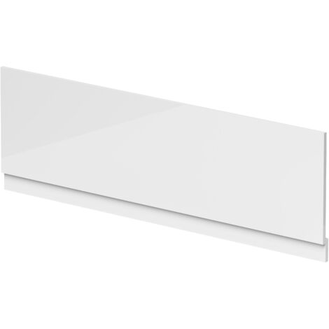 Nuie Waterproof Bath Front Panel and Plinth 480mm H x 1800mm W - Gloss White