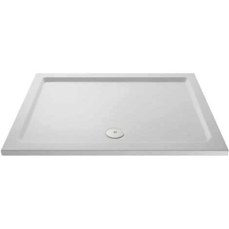 Nuie White 1500mm x 900mm Slip Resistant Rectangular Shower Tray with Centre Edge Waste - NSR044