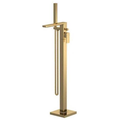 Nuie Windon Brushed Brass Freestanding Bath Shower Mixer Tap - WIN821