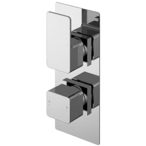 Nuie Windon Thermostatic Concealed Shower Valve with Diverter Dual Handle - Chrome