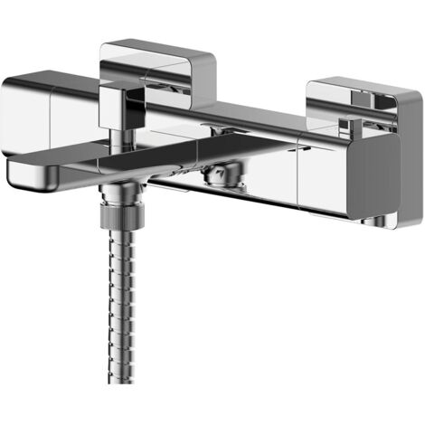 Nuie Windon Wall Mounted Thermostatic Bath Shower Mixer Tap - Chrome