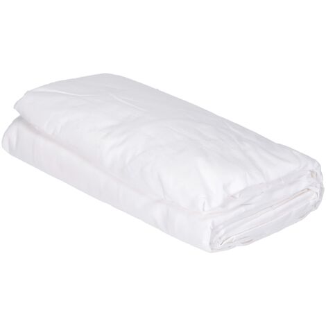 Nuit des Vosges 2094428 Cotoval Lenzuolo con Angoli Cotone in Tinta Unita Bianco 140 x 190 cm