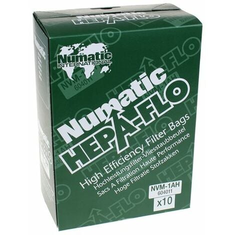 Numatic - stofzak numatic hepa-flo 6 liter compact 10pieces nvm1ah - 604011