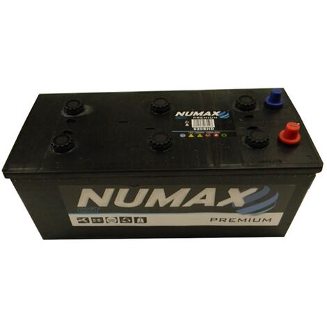 Numax – Batterie de démarrage poids lourds 629SHD – 12V 200Ah – Intensité de démarrage 1200A – Technologie classique CA/CA