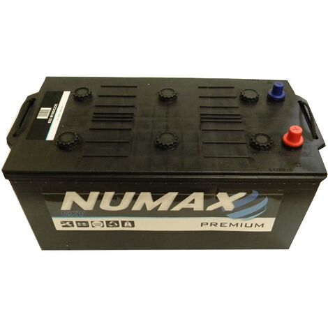 Numax – Batterie de démarrage poids lourds 632 – 12V 225Ah – Intensité 1100A – Technologie classique CA/CA – Prête à l'emploi
