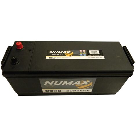 Numax – Batterie de démarrage poids lourds 12V 140Ah 800A – XS612 – Performance fiable pour équipements agricoles – Technologie classique CA/CA