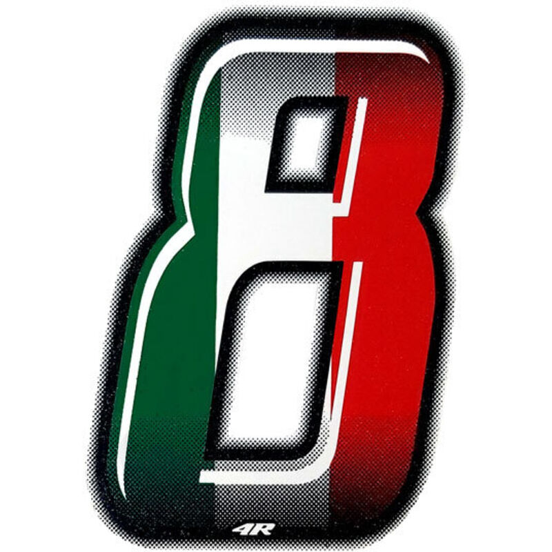 Numeri Slim Tricolore Italia, 100 mm - Numeri: 8