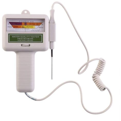 Numérique PH Mètre, Portable Testeur de Ph Professionnel Testeur Digital pour Mesurer la Qualité de Liquide PH Chlore Metre pour Piscine et Spa.