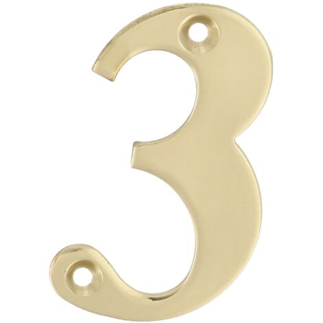 Numéro 3 laiton 10cm 2672 ami