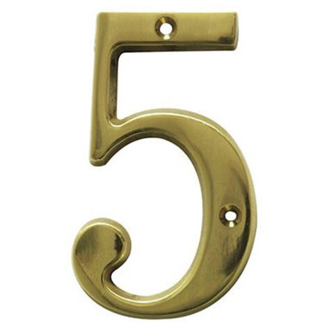 Numero 5 ottone 10cm am