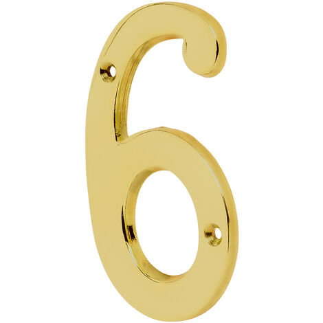 Número "6" de latón