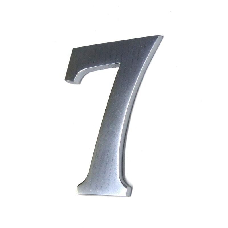 Numero 7 nichel opaco 10cm fissaggio invisibile