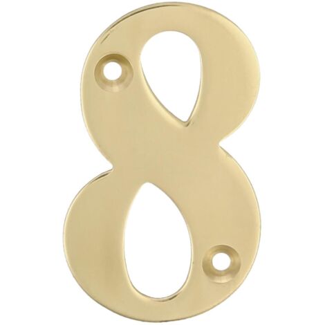Numéro 8 laiton 10cm am