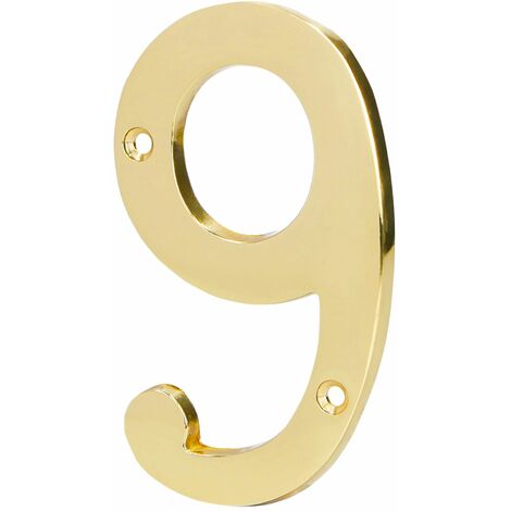 Número "9" de latón