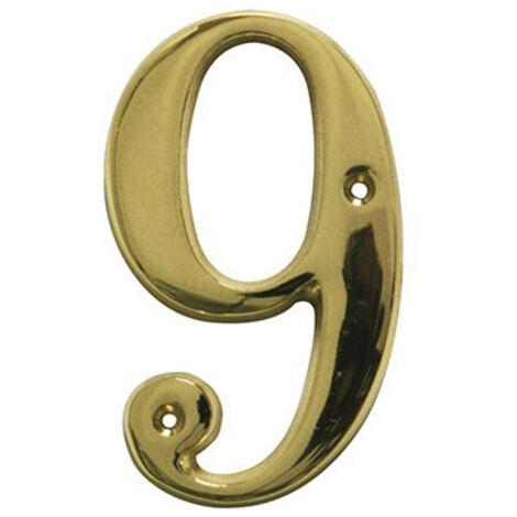 Numero 9 ottone 10cm 2674 amico