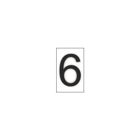 Número adhesivo transparente - "6" - 7,6x23 cm
