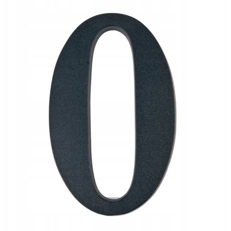 Numero civico 0 nero 19 cm