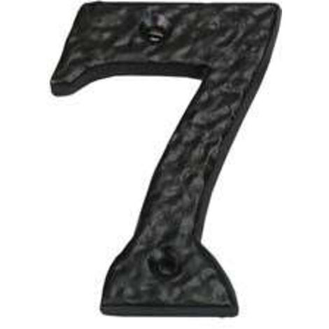 Numero Civico "7" In Ferro Nero Opaco