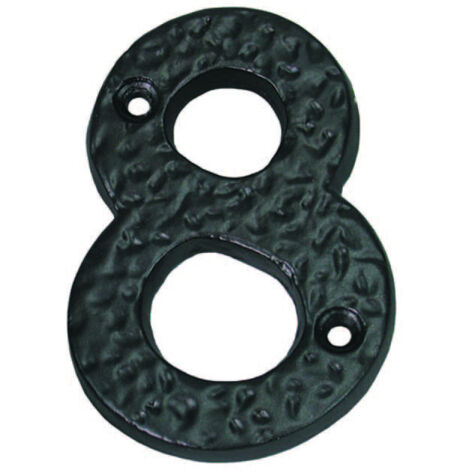Numero civico 8 in ferro nero opaco