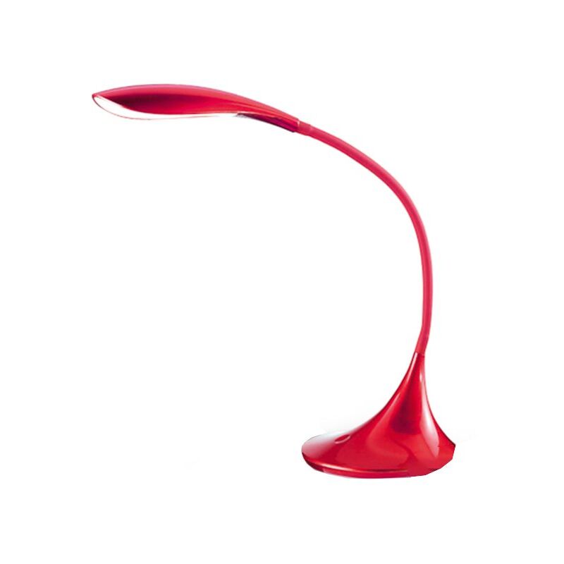 Image of Lampada Da Tavolo Moderna Nunki Silicone e Materie Plastiche Rosso Lucido Led - Rosso