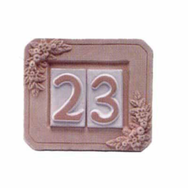 Porta números Vasarte Terracota, 1 puesto, Telcom