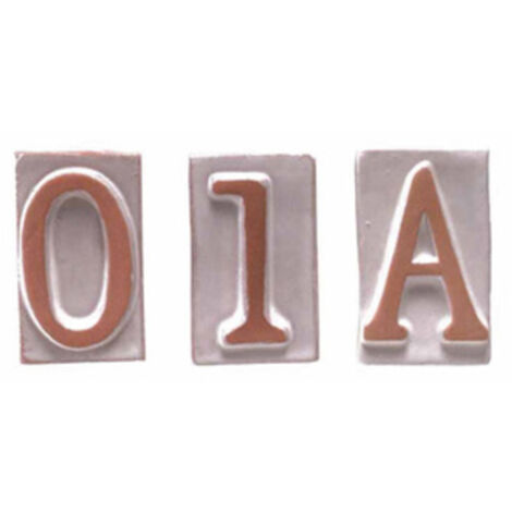Numéro civique 3 en terracotta 5x9