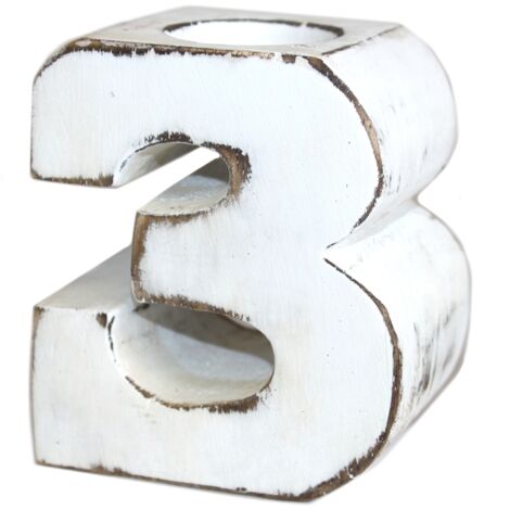 Numéro d'anniversaire en bois - N°3- Vendu par 1