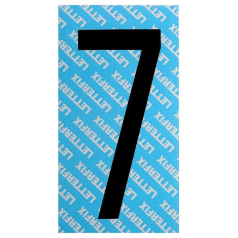Numéro d'autocollant noir Série T80 7 Letterfix