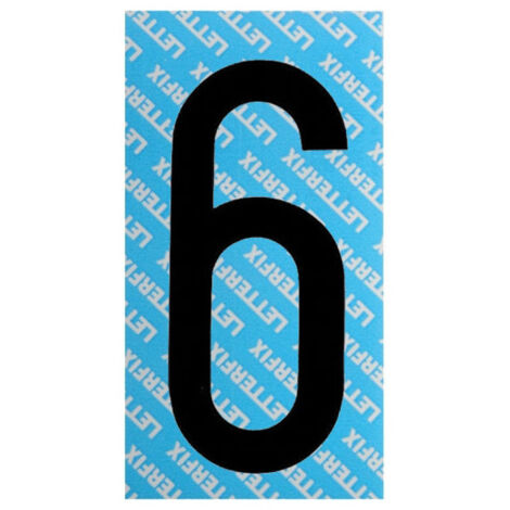 Número de adhesivo negro Serie T80 6 Letterfix