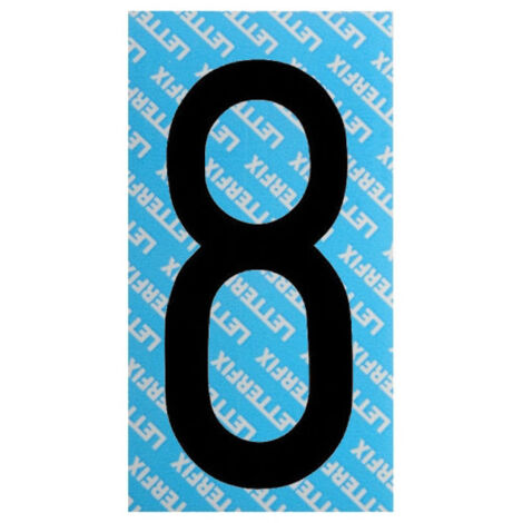 Número de adhesivo negro Serie T80 8 Letterfix
