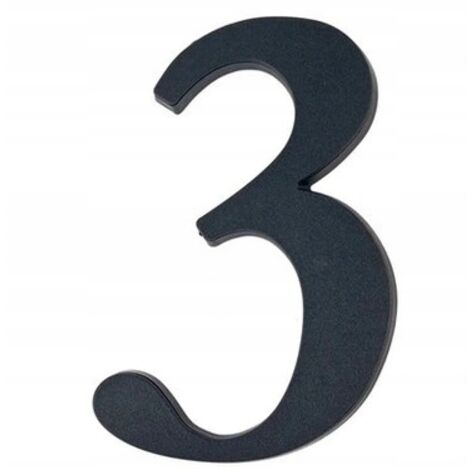 Número de casa 3 negro 19 cm