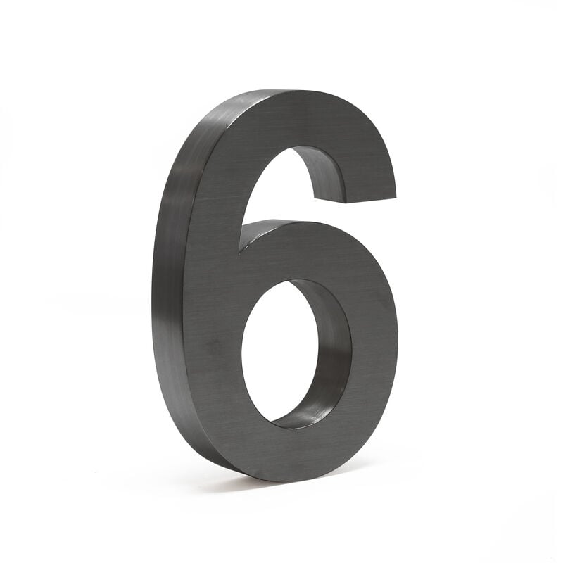 

Número de casa '6' 3D antracita 20cm Arial Resistente intemperie y corrosión Material montaje