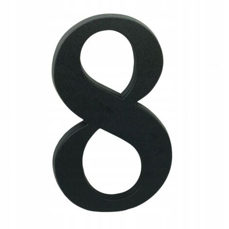 Numéro de maison 8 noir 19 cm