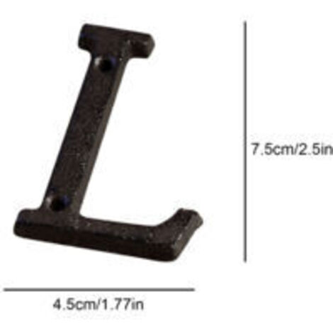 Numéro de maison en métal 3D AZ – Plaque en fonte rétro pour décoration murale – Dimensions 7,5 x 4,5 cm – Résistant à la rouille