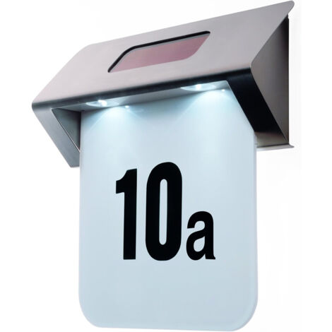 Numero de maison lampe à énergie solaire 2 led