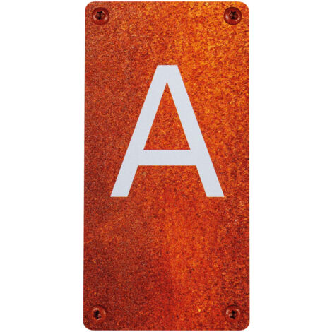 Numéro de maison - Lettre A - effet acier rouillé - 4391472