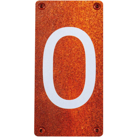 Numéro de maison - N°0 - effet acier rouillé - 4391359