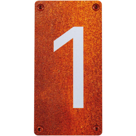 Numéro de maison - N°1 - effet acier rouillé - 4391366