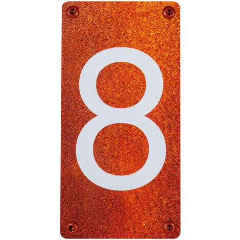 Numéro de maison - N°8 - effet acier rouillé - 4391434