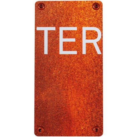 Numéro de maison - N°TER - effet acier rouillé - 4391465