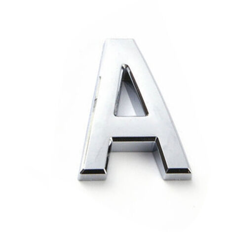 Numéro de porte 5 cm avec base autocollante ABS moulé par injection, panneau numérique électrolytique, numéro de maison, argent [A]