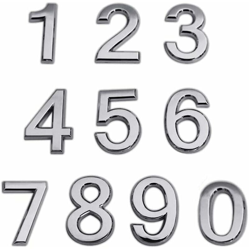 Numéro de porte Chiffre Boite aux Lettres Numero de Maison Adhesif 0 à 9 Numéro de Rue d'Adresse Design Adhésif Numéro de Porte de Maison Numero
