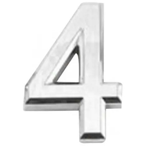Numéro de porte d'hôtel/maison autocollant en plastique argenté