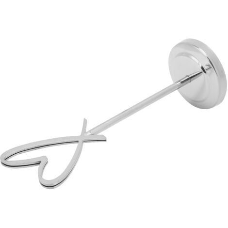 Numéro de table cœur avec pince robuste pour cartes de place - Idéal mariage, réception, événement (Argent)