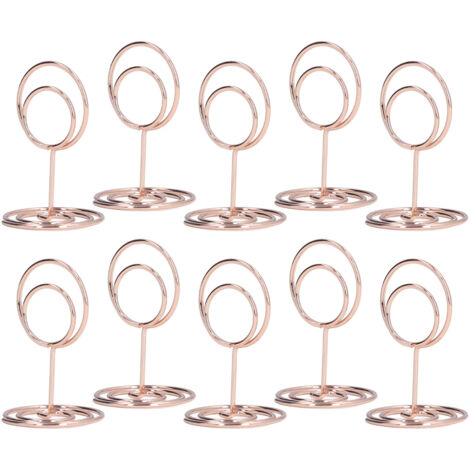 Numéro de table en or rose - 10 supports élégants avec base ronde stable pour décoration intérieure